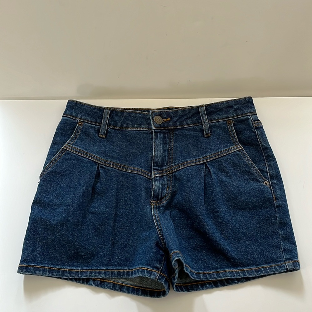 WILD FABLE | Denim Shorts High Rise Short Pleated Vintage Look 6